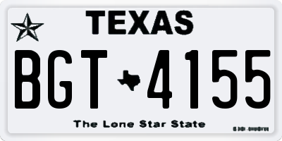TX license plate BGT4155