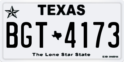 TX license plate BGT4173