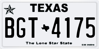 TX license plate BGT4175