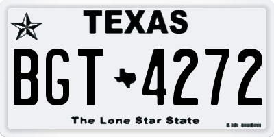 TX license plate BGT4272