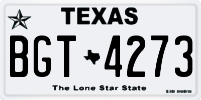 TX license plate BGT4273