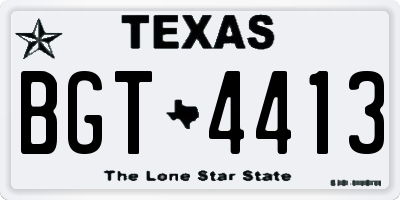TX license plate BGT4413