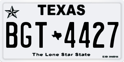TX license plate BGT4427