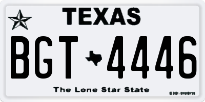TX license plate BGT4446