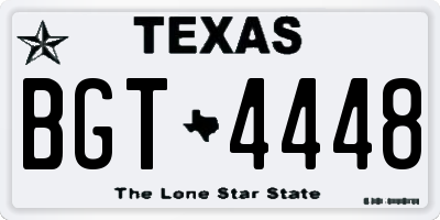 TX license plate BGT4448