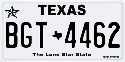 TX license plate BGT4462