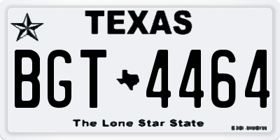 TX license plate BGT4464