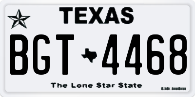 TX license plate BGT4468
