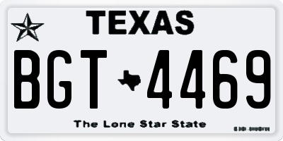 TX license plate BGT4469