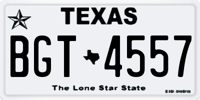 TX license plate BGT4557