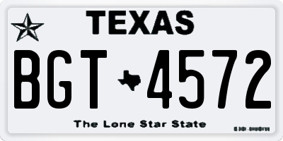 TX license plate BGT4572
