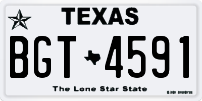 TX license plate BGT4591