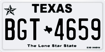 TX license plate BGT4659