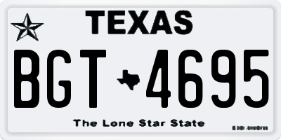 TX license plate BGT4695