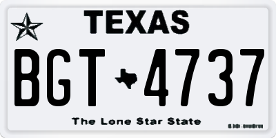 TX license plate BGT4737