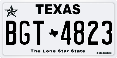 TX license plate BGT4823