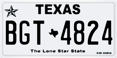 TX license plate BGT4824