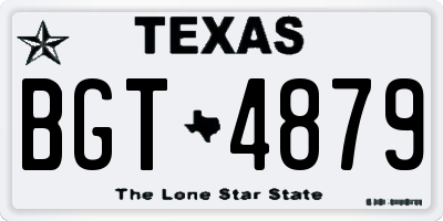 TX license plate BGT4879