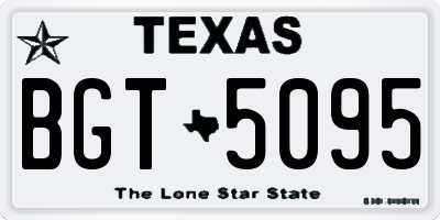 TX license plate BGT5095