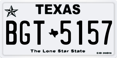 TX license plate BGT5157