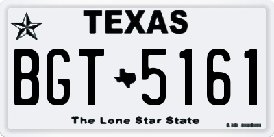 TX license plate BGT5161