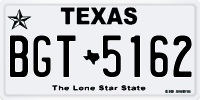 TX license plate BGT5162