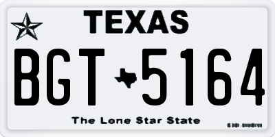 TX license plate BGT5164