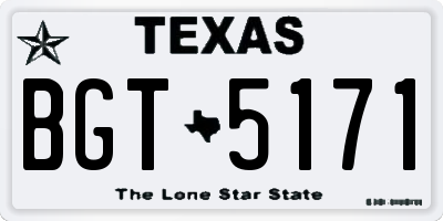 TX license plate BGT5171