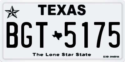 TX license plate BGT5175