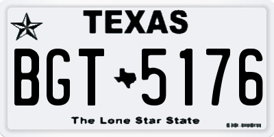 TX license plate BGT5176