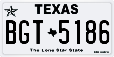 TX license plate BGT5186