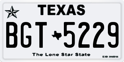 TX license plate BGT5229