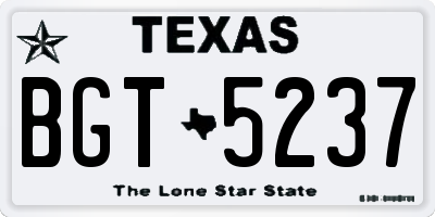TX license plate BGT5237