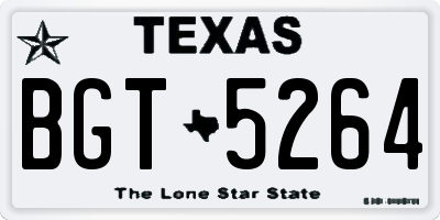 TX license plate BGT5264