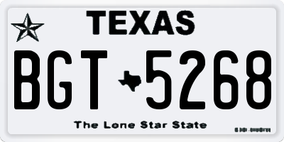 TX license plate BGT5268