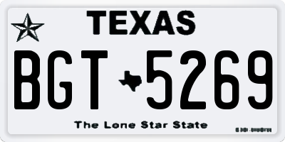 TX license plate BGT5269