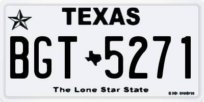 TX license plate BGT5271