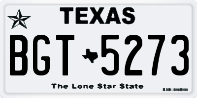 TX license plate BGT5273