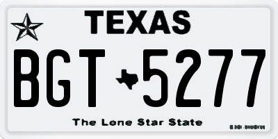TX license plate BGT5277