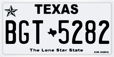 TX license plate BGT5282