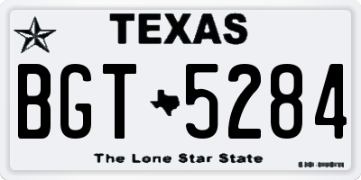 TX license plate BGT5284