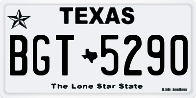 TX license plate BGT5290