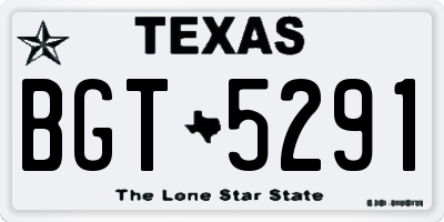 TX license plate BGT5291