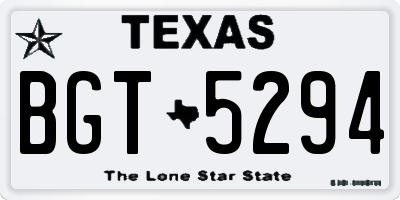 TX license plate BGT5294
