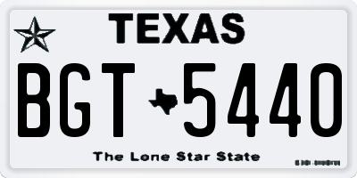 TX license plate BGT5440