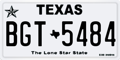 TX license plate BGT5484