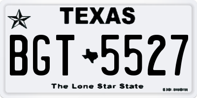 TX license plate BGT5527
