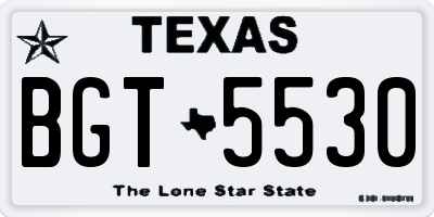 TX license plate BGT5530