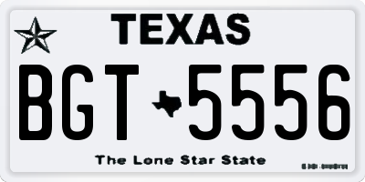 TX license plate BGT5556