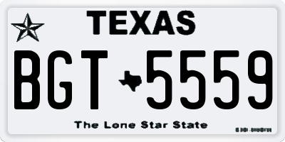 TX license plate BGT5559